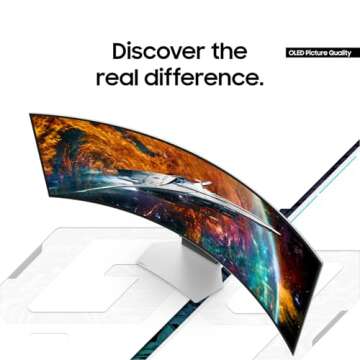 Samsung 49" Odyssey OLED G9 (G95SC) Series Curved Smart Gaming Monitor, 240Hz, 0.03ms, AMD Freestyle Premium Pro, G-Sync Compatible, Dual QHD, Neo Quantum Processor Pro, LS49CG954SNXZA, 2023