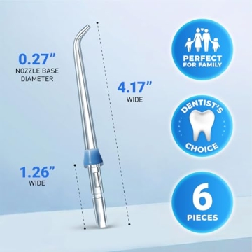 Water Flosser Replacement Tips - 6 Classic Jet Tips