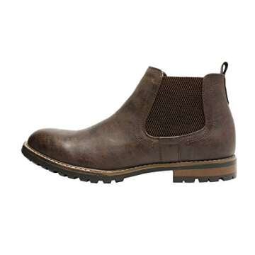 Bruno Marc Men’s Chelsea Boots Casual Slip-On Classic Dress Ankle Boot,Dark Brown,Size 10 US Philly-2