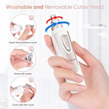 ZORAMI Cordless Ear and Nose Hair Trimmer for Fast Grooming