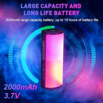 Lapgood Handheld RGB Light Wand - Portable LED Tube Light