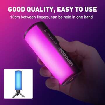 Lapgood Handheld RGB Light Wand - Portable LED Tube Light