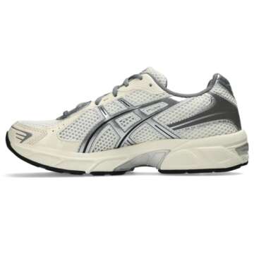 ASICS Women's Gel-1130 Sneakers, Cream/Clay Grey, 8.5 Medium US