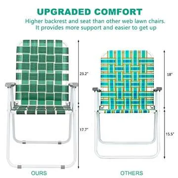 VINGLI Portable Folding Chairs Set of 4 for Outdoors
