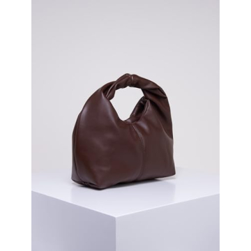 Stylish Verdusa Ruched Hobo Mini Handbag - Coffee Brown