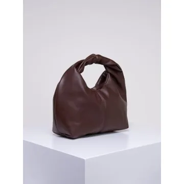 Stylish Verdusa Ruched Hobo Mini Handbag - Coffee Brown