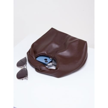 Stylish Verdusa Ruched Hobo Mini Handbag - Coffee Brown