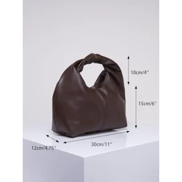 Stylish Verdusa Ruched Hobo Mini Handbag - Coffee Brown