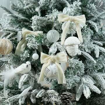 MAYREEL 2 Inch Ivory Velvet Ribbon Hand Torn Light Cream Silk Frayed Edge for Bridal Bouquets Invitations Wedding Vow Books Gift Baskets Hair Bows 3 Yards