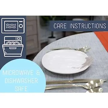 Nat & Jules Pumpkin Shaped 8 x 8 Inch Ceramic Small Dining Plates: Perfect for Thanksgiving, Halloween and Indoor Fall Table Décor & Service - Set of 4, White