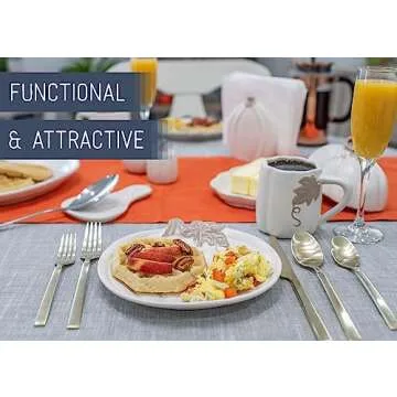 Nat & Jules Pumpkin Shaped 8 x 8 Inch Ceramic Small Dining Plates: Perfect for Thanksgiving, Halloween and Indoor Fall Table Décor & Service - Set of 4, White