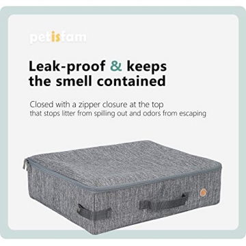 petisfam Portable Cat Travel Litter Box - Leak Proof & Collapsible