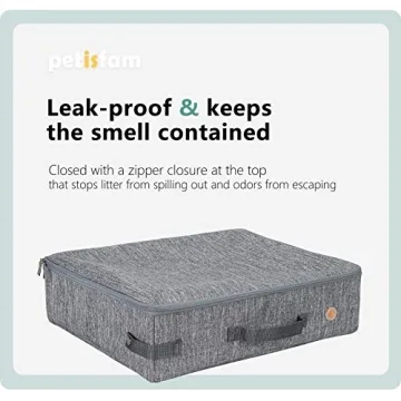 petisfam Portable Cat Travel Litter Box - Leak Proof & Collapsible