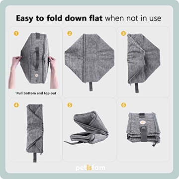 petisfam Portable Cat Travel Litter Box - Leak Proof & Collapsible