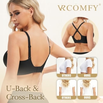 Jelly Wireless Bra Comfortable Deep V Push Up Seamless