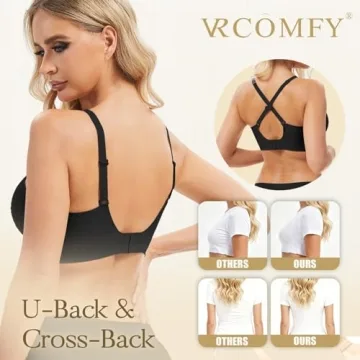 Jelly Wireless Bra Comfortable Deep V Push Up Seamless