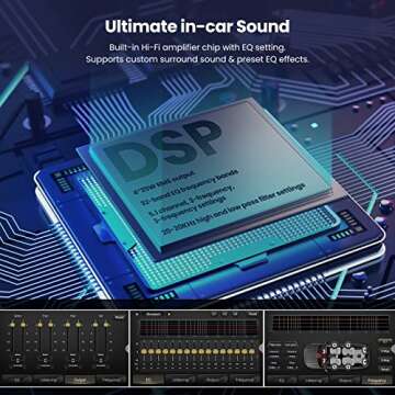 Double Din Car Stereo with Wireless Apple CarPlay & Android Auto