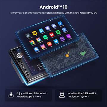 Double Din Car Stereo with Wireless Apple CarPlay & Android Auto