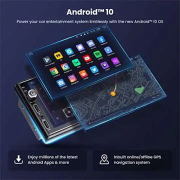 Double Din Car Stereo with Wireless Apple CarPlay & Android Auto