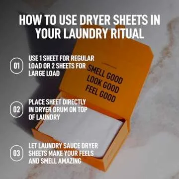 Laundry Sauce - Laundry Dryer Sheets (Italian Bergamot), Luxury Fragrance, Contains Essential Oils, Softens Fabric, Removes Static Cling, Eco-Friendly Packaging, Travel Friendly, 69 Count