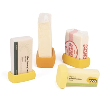 Embrace Freshness with Food Huggers Cheese Huggers Set of 4 Silicone Storage Solutions