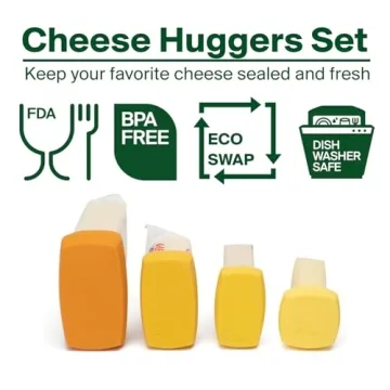 Food Huggers Cheese Huggers Set of 4 Reusable Silicone Savers