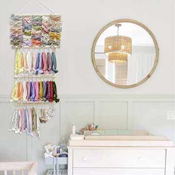 POVETIRE Headband Holder Hair Bows Organizer for Girls, Baby Headbands Hair Accessories Organizer St...