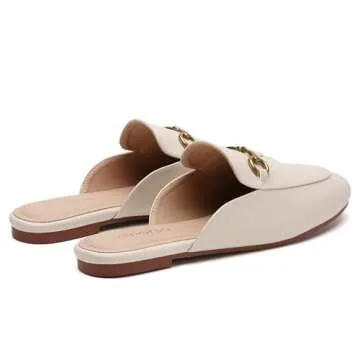 Stylish Minorsu Buckle Mules for Women - Comfortable Slip-On Shoes