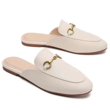 Stylish Minorsu Buckle Mules for Women - Comfortable Slip-On Shoes