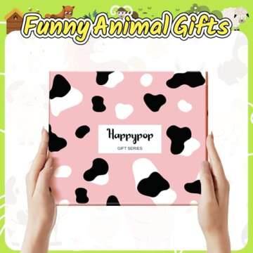 HAPPYPOP Cow Print Socks - Fun Gifts for Cow Lovers
