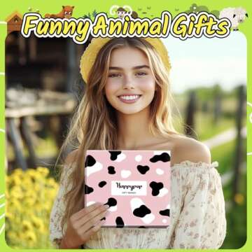 HAPPYPOP Cow Print Socks - Fun Gifts for Cow Lovers
