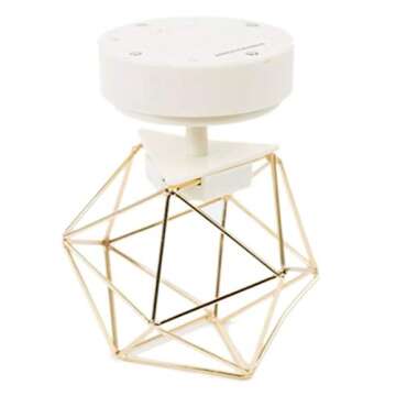 Charming Locker Style Prism LED Light Decoration in Gold and White