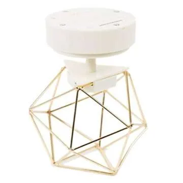 Charming Locker Style Prism LED Light Decoration in Gold and White