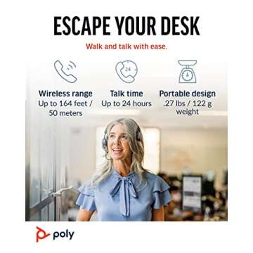 Poly Voyager 4310 UC Headset - Wireless & Comfortable