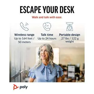 Poly Voyager 4310 UC Headset - Wireless & Comfortable