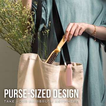 Uffy Travel Hair Brush, Mini Folding Hairbrush Comb with Boar Bristles for Women, Men, and Children,...