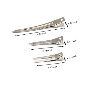 LAKYTION 60Pcs Styling Hair Clips, Alligator Hair Clips Silver Metal Duck Billed Hair Clips for Wome...