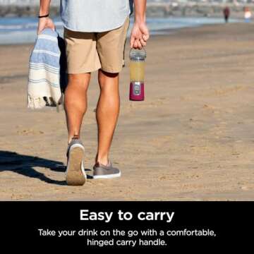 Ninja Blast 16 oz. Personal Portable Blender with Leak Proof Lid and Easy Sip Spout, Perfect for Smo...