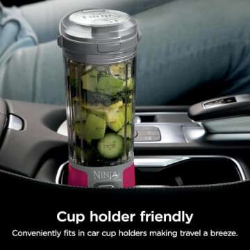 Ninja Blast 16 oz. Personal Portable Blender with Leak Proof Lid and Easy Sip Spout, Perfect for Smoothies, Cordless, USB-C Rechargeable, Dishwasher Safe Parts (Renewed) (Cranberry Red)
