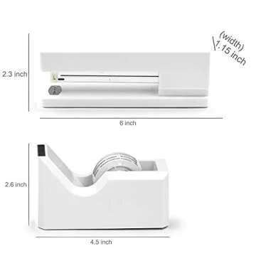 Stapler with 1000 Staples-Plier Stapler Save 60% Power,Good for Stapling at Home School or Warehouse (White Stapler Suit)