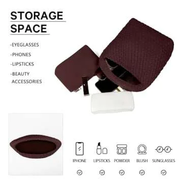 Noblife Woven Purse: Stylish Vegan Leather Mini Bag