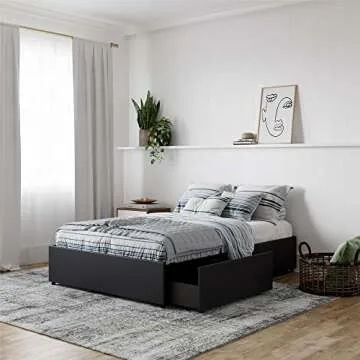 DHP Maven Platform Bed Queen with Underbed Storage Drawers