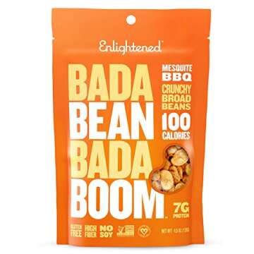Bada Bean Bada Boom Plant-Based Protein, Gluten Free, Vegan, Crunchy Roasted Broad (Fava) Bean Snack...