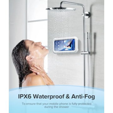 LC-dolida Waterproof Shower Phone Holder for iPhone and Android