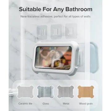 LC-dolida Waterproof Shower Phone Holder for iPhone and Android