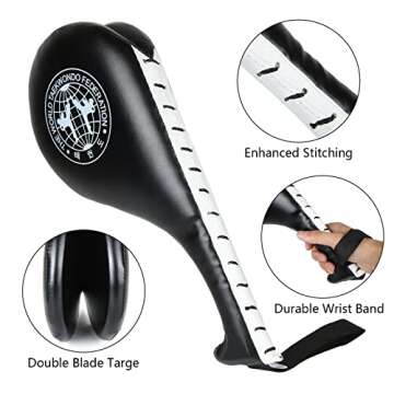 4PCS Taekwondo Kick Pad, Target TKD Kicking Pad, Karate Training Striking Pads, Kickboxing Training Pads, Martial Arts Training Equipment Targets Training Paddles for Kickboxing Karate Training Sports