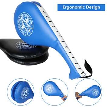 4PCS Taekwondo Kick Pad, Target TKD Kicking Pad, Karate Training Striking Pads, Kickboxing Training Pads, Martial Arts Training Equipment Targets Training Paddles for Kickboxing Karate Training Sports