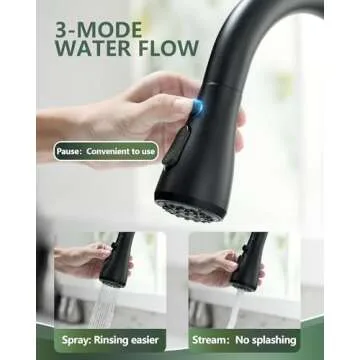 VFAUOSIT Black Kitchen Faucet with Pull Down Sprayer