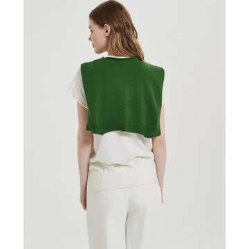 Women Shawl Wrap, Knitted Scarf Cape Pashmina Shawls, Fashion Shrug for Fall Winter Spring & Air-conditioned Room