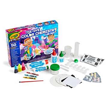 Crayola Tie Dye Color Chemistry Set for Kids, STEAM/STEM Activities, Educational Toy, Ages 7, 8, 9, ...